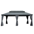 12' x 18' Hardtop Metal Gazebo with Double Roof Canopy