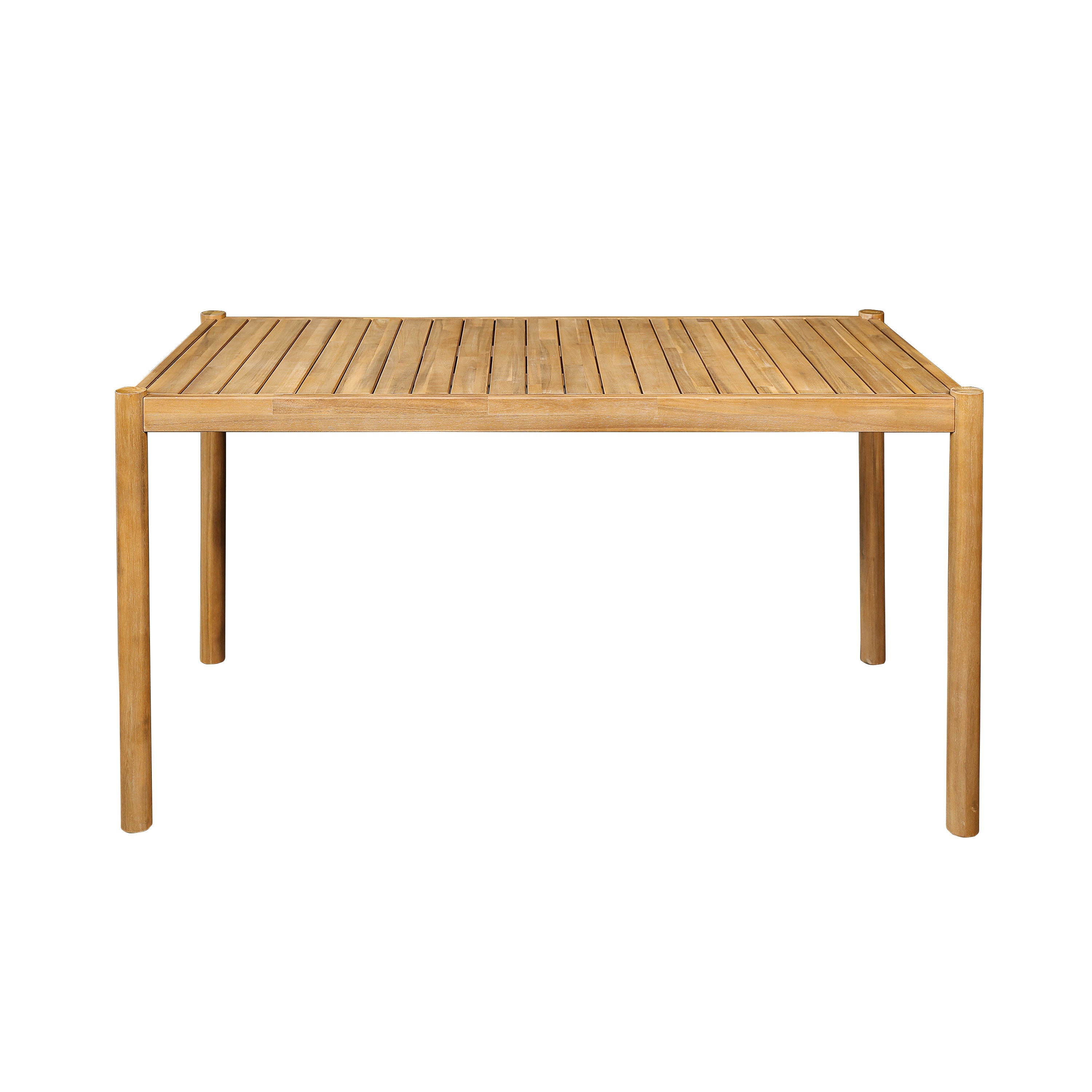 5-Piece Outdoor Patio Dining Set, Acacia Wood Rectangular Table & 4 Chairs