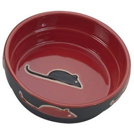 Ethical Pet Fresco Cat Dish Bowl, 5", Red